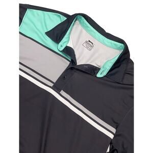 Slazenger, Gray and Mint, Golf Shirt, Size XL, 1484W